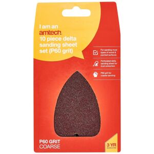 XS-Stock.com Ltd Amtech Delta Sanding Sheet Set 10 Piece - P60 Grit XS-Stock.com Ltd Amtech Delta Sanding Sheet Set 10 Piece - P60 Grit