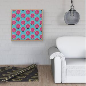 WRT Ltd Fruity Pattern Of Pink Grapefruit Framed Canvas - 16" x 16" - Pine WRT Ltd Fruity Pattern Of Pink Grapefruit Framed Canvas - 16" x 16" - Pine