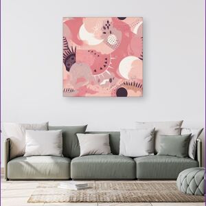 WRT Ltd Abstract Pink White Canvas - Small 10" x 10" WRT Ltd Abstract Pink White Canvas - Small 10" x 10"
