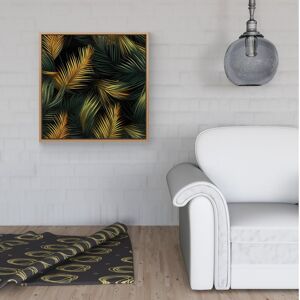 WRT Ltd Golden Palm Leaves Framed Canvas - 40" x 40" - White WRT Ltd Golden Palm Leaves Framed Canvas - 40" x 40" - White