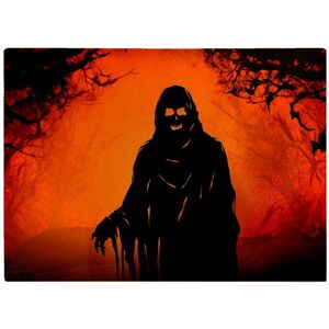 WRT Ltd A Spooky Black And Orange Ghost Glass Chopping Board WRT Ltd A Spooky Black And Orange Ghost Glass Chopping Board