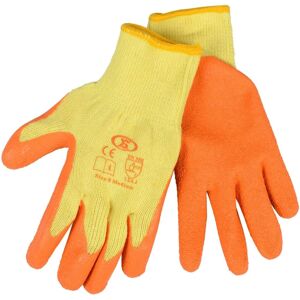 XS-Stock.com Ltd 12 Pairs Workwear DIY Builders Gardening Latex Rubber Coated Work Gloves - Orange - Large (Size 9) XS-Stock.com Ltd 12 Pairs Workwear DIY Builders Gardening Latex Rubber Coated Work Gloves - Orange - Large (Size 9)