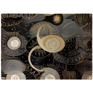 WRT Ltd Abstract Silver Gold Sun and Moon Glass Chopping Board WRT Ltd Abstract Silver Gold Sun and Moon Glass Chopping Board