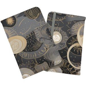 WRT Ltd Abstract Silver Gold Sun and Moon Passport Cover WRT Ltd Abstract Silver Gold Sun and Moon Passport Cover