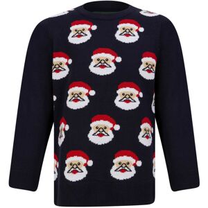 XS-Stock.com Ltd Kids Christmas Jumper Novelty Santa Claus Faces - Ink - 7-8 XS-Stock.com Ltd Kids Christmas Jumper Novelty Santa Claus Faces - Ink - 7-8