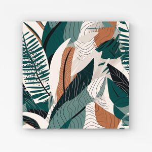 WRT Ltd Autumn Tropical Leaves Green Brown Canvas - Extra Large 40" x 40" WRT Ltd Autumn Tropical Leaves Green Brown Canvas - Extra Large 40" x 40"