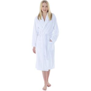XS-Stock.com Ltd Autumn Faith Womens Deluxe Plush Robe With Pockets And Belt - White - M XS-Stock.com Ltd Autumn Faith Womens Deluxe Plush Robe With Pockets And Belt - White - M