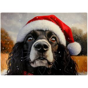 WRT Ltd Christmas Cocker Spaniel Glass Chopping Board WRT Ltd Christmas Cocker Spaniel Glass Chopping Board