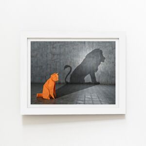 WRT Ltd Hidden Potential - Lion Art Prints - 20" x 30" - White frame WRT Ltd Hidden Potential - Lion Art Prints - 20" x 30" - White frame