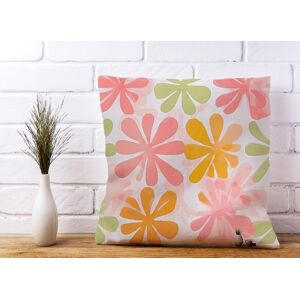 WRT Ltd Yellow And Pink Flowers Cushions - 60cm x 60cm WRT Ltd Yellow And Pink Flowers Cushions - 60cm x 60cm