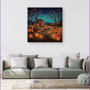 WRT Ltd Enchanted Hallowen Pumpkin Patch Canvas - Small 10" x 10" WRT Ltd Enchanted Hallowen Pumpkin Patch Canvas - Small 10" x 10"