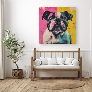WRT Ltd Banksy Inspired Bulldog Canvas - Large 30" x 30" WRT Ltd Banksy Inspired Bulldog Canvas - Large 30" x 30"