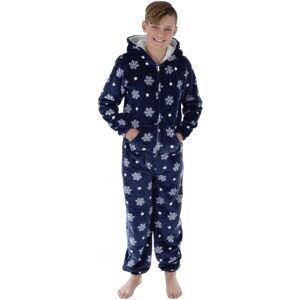 XS-Stock.com Ltd Kids All in One Pyjamas Snowflake Fleece Hooded Sleep Suit - Navy - 4-5 XS-Stock.com Ltd Kids All in One Pyjamas Snowflake Fleece Hooded Sleep Suit - Navy - 4-5