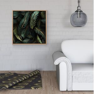 WRT Ltd Green and Gold Leaves Framed Canvas - 16" x 16" - Pine WRT Ltd Green and Gold Leaves Framed Canvas - 16" x 16" - Pine