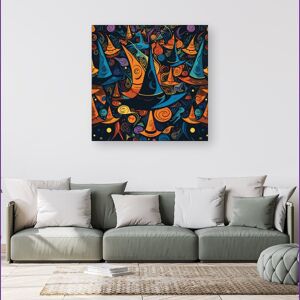 WRT Ltd Imaginative Abstract Witches Hats Canvas - Small 10" x 10" WRT Ltd Imaginative Abstract Witches Hats Canvas - Small 10" x 10"