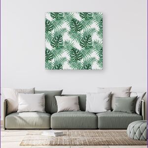 WRT Ltd Watercolour Tropical Leaves Canvas - Small 10" x 10" WRT Ltd Watercolour Tropical Leaves Canvas - Small 10" x 10"