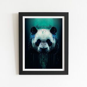 WRT Ltd Panda Face Splashart Dark Background Art Prints - 8" x 10" - Black frame WRT Ltd Panda Face Splashart Dark Background Art Prints - 8" x 10" - Black frame
