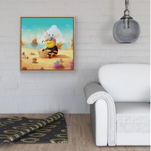 WRT Ltd Bumblebee On A Beach Holiday Framed Canvas - 30" x 30" - Pine WRT Ltd Bumblebee On A Beach Holiday Framed Canvas - 30" x 30" - Pine