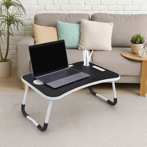 HMS precious limited Folding Laptop Bed Table with Cup Holder, Lap Desk Tray for Sofa, Breakfast, Portable, Black HMS precious limited Folding Laptop Bed Table with Cup Holder, Lap Desk Tray for Sofa, Breakfast, Portable, Black