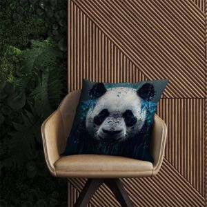 WRT Ltd Panda Face Splashart Dark Background Outdoor Cushion - 60cm x 60cm WRT Ltd Panda Face Splashart Dark Background Outdoor Cushion - 60cm x 60cm