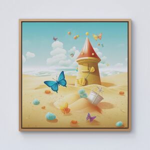 WRT Ltd Butterflies On A Beach Holiday Framed Canvas - 10" x 10" - Pine WRT Ltd Butterflies On A Beach Holiday Framed Canvas - 10" x 10" - Pine