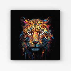 WRT Ltd Splashart Leopard Face Canvas - Extra Large 40" x 40" WRT Ltd Splashart Leopard Face Canvas - Extra Large 40" x 40"