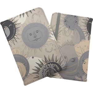 WRT Ltd Grey Black Abstract Moon and Sun Passport Cover WRT Ltd Grey Black Abstract Moon and Sun Passport Cover