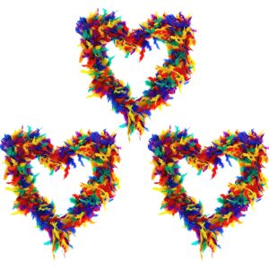 I Love Fancy Dress Rainbow Pride Feather Boa for Celebrations - 65g - Pack of 3 I Love Fancy Dress Rainbow Pride Feather Boa for Celebrations - 65g - Pack of 3