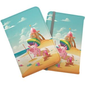 WRT Ltd Piglet On A Beach Holiday Passport Cover WRT Ltd Piglet On A Beach Holiday Passport Cover