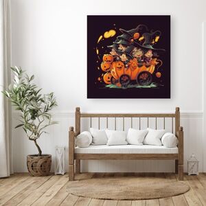 WRT Ltd Cartoon Illustrations A Magical Pumpkin Carriage With Canvas - Medium 16" x 16" WRT Ltd Cartoon Illustrations A Magical Pumpkin Carriage With Canvas - Medium 16" x 16"
