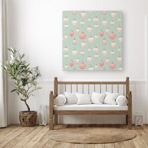 WRT Ltd Christmas Decorations Pink And Green Canvas - Medium 16" x 16" WRT Ltd Christmas Decorations Pink And Green Canvas - Medium 16" x 16"