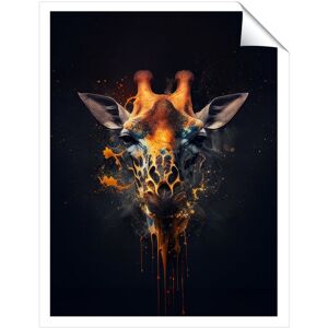 WRT Ltd Golden Giraffe Face Splashart Art Prints - 8" x 10" - No frame WRT Ltd Golden Giraffe Face Splashart Art Prints - 8" x 10" - No frame