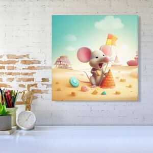 WRT Ltd A Mouse On A Beach Holiday Canvas - Large 30" x 30" WRT Ltd A Mouse On A Beach Holiday Canvas - Large 30" x 30"