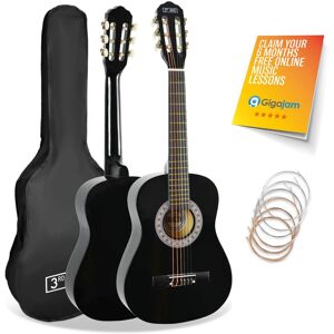 NORMANS (BURTON UPON TRENT) LIMITED 3rd Avenue 1/2 Size Classical Guitar Pack - Black NORMANS (BURTON UPON TRENT) LIMITED 3rd Avenue 1/2 Size Classical Guitar Pack - Black