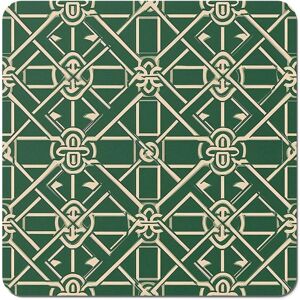 WRT Ltd Green Lattice Design Coasters WRT Ltd Green Lattice Design Coasters