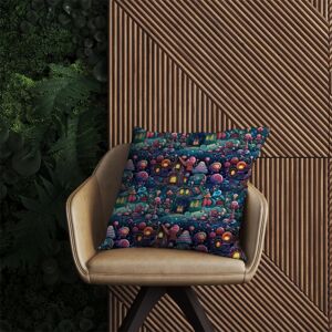 WRT Ltd Whimsical Gingerbread House Pattern Outdoor Cushion - 60cm x 60cm WRT Ltd Whimsical Gingerbread House Pattern Outdoor Cushion - 60cm x 60cm