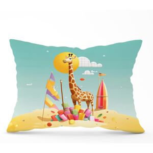 WRT Ltd A Giraffe On A Beach Holiday Cushions - 33cm x 48cm WRT Ltd A Giraffe On A Beach Holiday Cushions - 33cm x 48cm