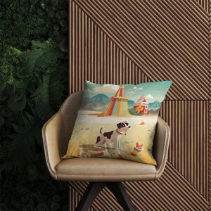 WRT Ltd Doggy On A Beach Holiday Outdoor Cushion - 60cm x 60cm WRT Ltd Doggy On A Beach Holiday Outdoor Cushion - 60cm x 60cm