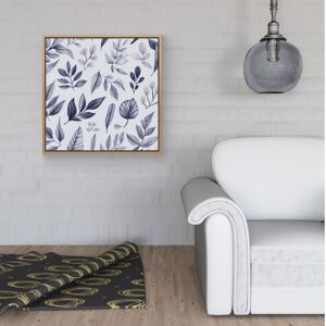 WRT Ltd Grey Hand Drawn Leaves Framed Canvas - 40" x 40" - Pine WRT Ltd Grey Hand Drawn Leaves Framed Canvas - 40" x 40" - Pine
