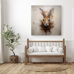WRT Ltd Watercolour Hare Face Canvas - Medium 16" x 16" WRT Ltd Watercolour Hare Face Canvas - Medium 16" x 16"