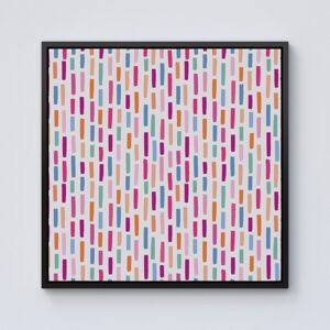 WRT Ltd Vertical Abstract Brush Pattern Framed Canvas - 10" x 10" - Black WRT Ltd Vertical Abstract Brush Pattern Framed Canvas - 10" x 10" - Black