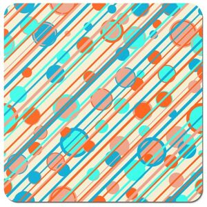 WRT Ltd Retro Stripes And Circles Coasters WRT Ltd Retro Stripes And Circles Coasters