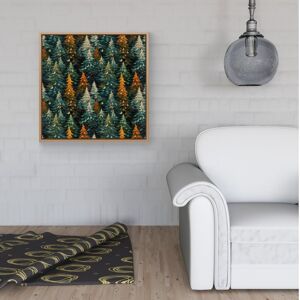 WRT Ltd Impasto Style Christmas Trees Framed Canvas - 30" x 30" - White WRT Ltd Impasto Style Christmas Trees Framed Canvas - 30" x 30" - White