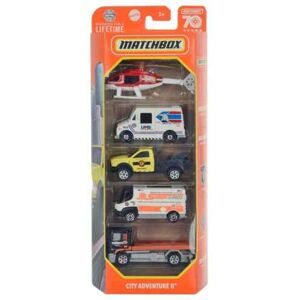 XS-Stock.com Ltd Matchbox 5 Pack Vehicles Basic Series Die-Cast Metal Cars 1:64 - City Adventure II Helicopter XS-Stock.com Ltd Matchbox 5 Pack Vehicles Basic Series Die-Cast Metal Cars 1:64 - City Adventure II Helicopter