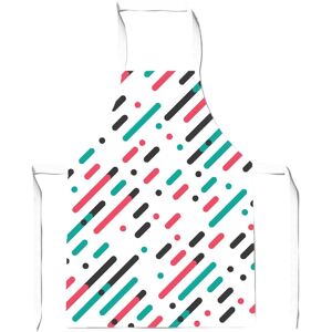 WRT Ltd Overlapping Coloured Diagonal Lines Apron - Adult WRT Ltd Overlapping Coloured Diagonal Lines Apron - Adult