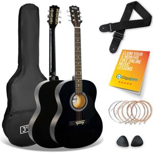 NORMANS (BURTON UPON TRENT) LIMITED 3rd Avenue Full Size Acoustic Guitar Pack - Black NORMANS (BURTON UPON TRENT) LIMITED 3rd Avenue Full Size Acoustic Guitar Pack - Black