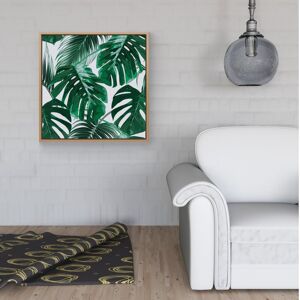 WRT Ltd Tropical Jungle Leaf Pattern Framed Canvas - 40" x 40" - Pine WRT Ltd Tropical Jungle Leaf Pattern Framed Canvas - 40" x 40" - Pine