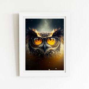 WRT Ltd Owl Splashart Art Prints - 20" x 30" - White frame WRT Ltd Owl Splashart Art Prints - 20" x 30" - White frame