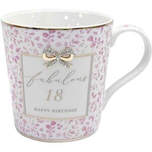 Why Not Shop UK Ltd Madelaine Fabulous 18 18th Birthday Boxed Gift Mug With Diamante Bow Why Not Shop UK Ltd Madelaine Fabulous 18 18th Birthday Boxed Gift Mug With Diamante Bow