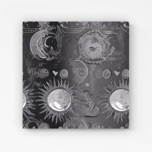WRT Ltd Black Grey Abstract Sun and Moon Canvas - Extra Large 40" x 40" WRT Ltd Black Grey Abstract Sun and Moon Canvas - Extra Large 40" x 40"
